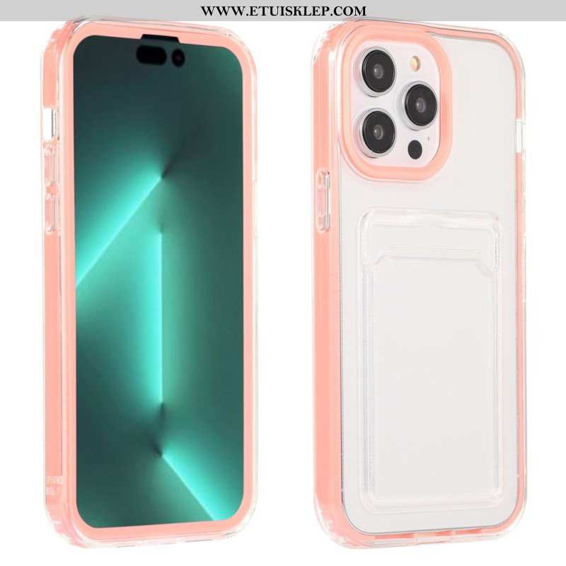 Etui do iPhone 14 Pro Przezroczysty Uchwyt Na Kartę